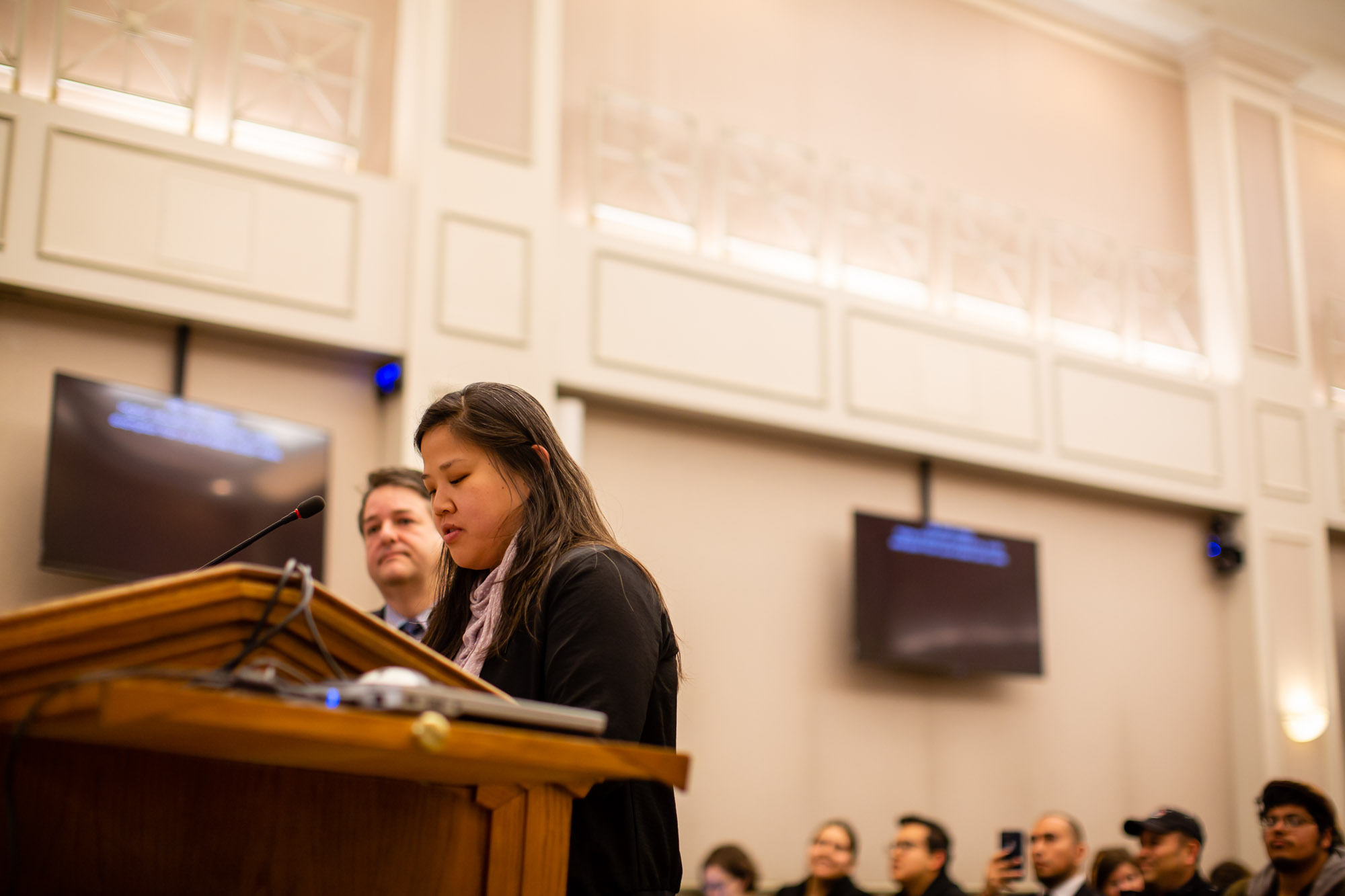 Erestine Locsin testifying at the 2020 Virginia General Assembly