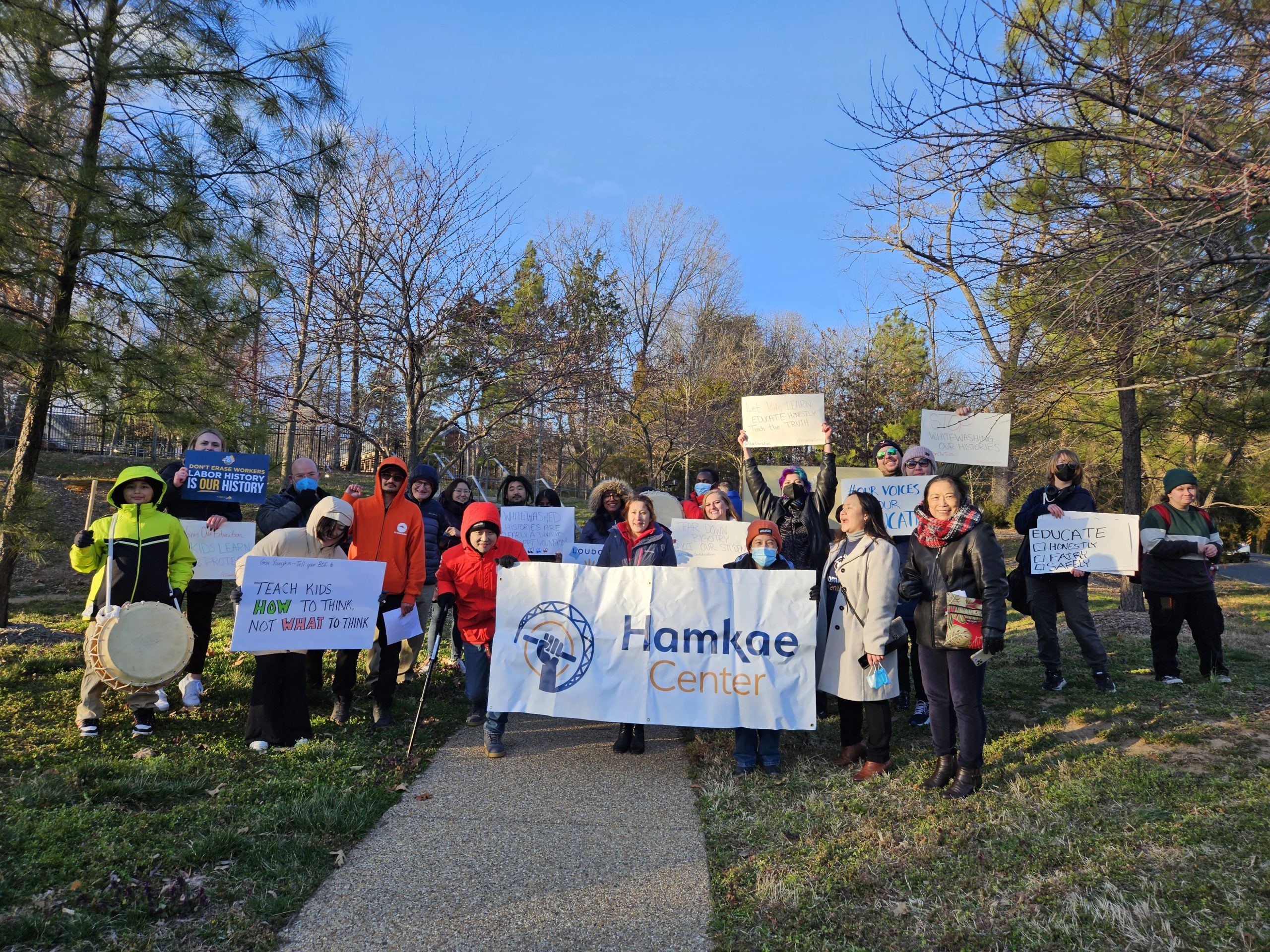 Educators, parents, students, activists, and advocates gather to protest Governor Youngkin’s proposed History Standards of Learning